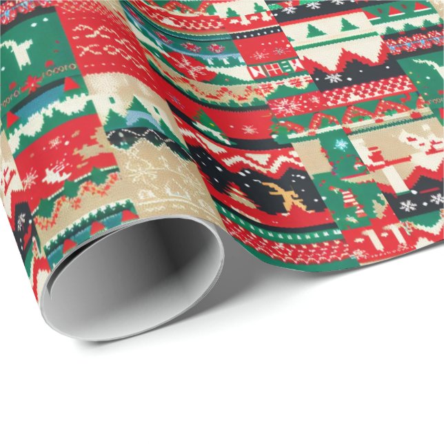 Jul Ugly Sweater 8 Presentpapper (Rullad Hörn)