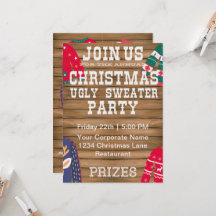 Jul Ugly Sweater Corporate party Wooden