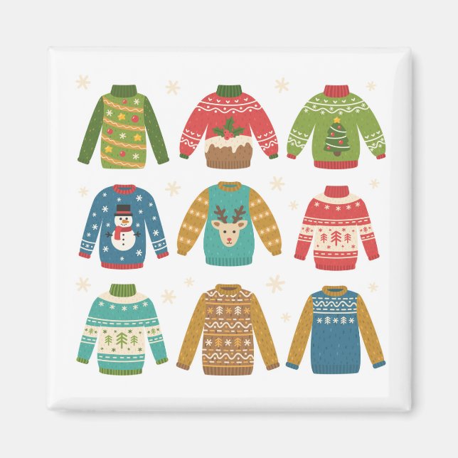 Jul Ugly Sweaters Magnet (Framsidan)