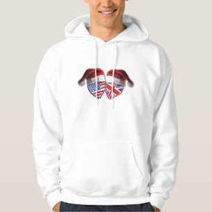 Jul UK USA Patriotic Hearts Hoodie