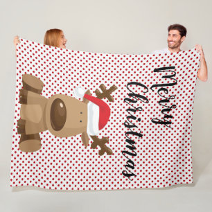 Jul Ull Throw Reindeer Polka Dot Polkadot Fleecefilt