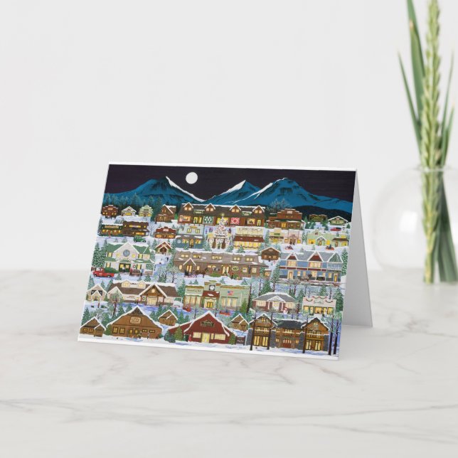 Jul under kaskadbergen helgkort (Framsida)