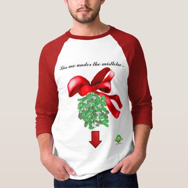 Jul under mistletoeskjortan t shirt (Framsida)