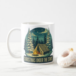 Jul under Stars Camping Scene Kaffemugg