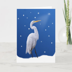 Jul, underbar Egret och stjärna Helgkort