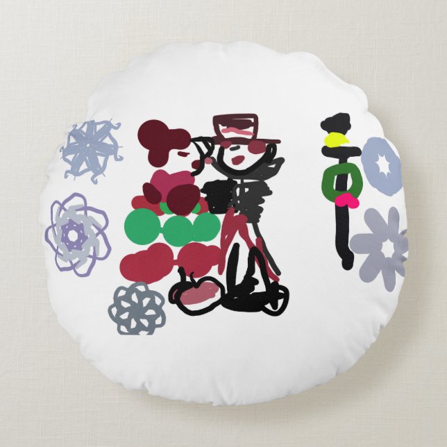 Jul Underbart att promenera Rund Kudde (Framsidan)