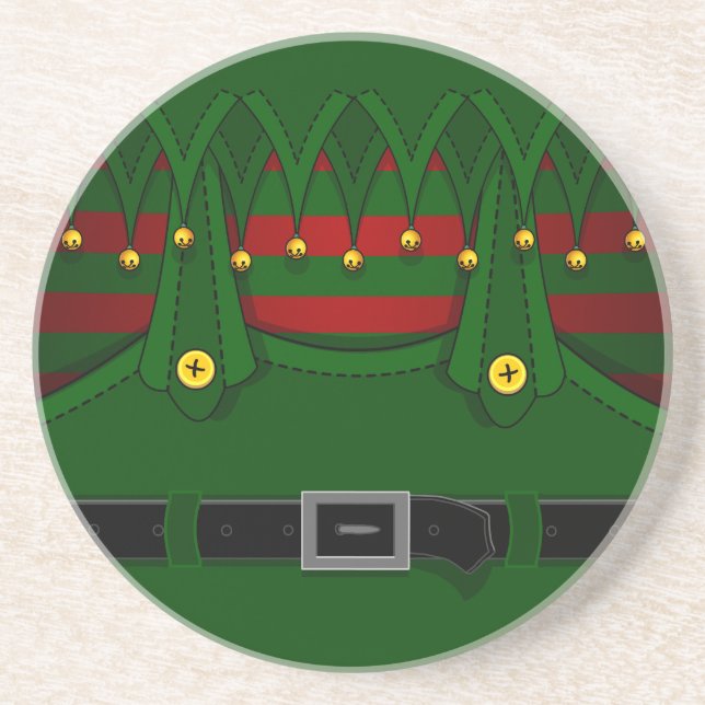 Jul Underlägg Festive Elf Drink Coasters (Framsidan)