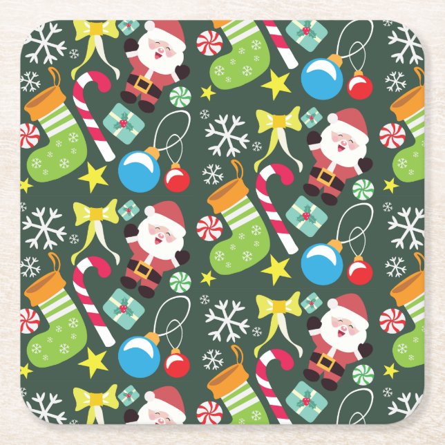 Jul Underlägg Papper Kvadrat (Framsidan)