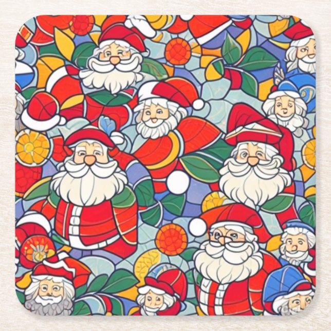 Jul Underlägg Papper Kvadrat (Framsidan)