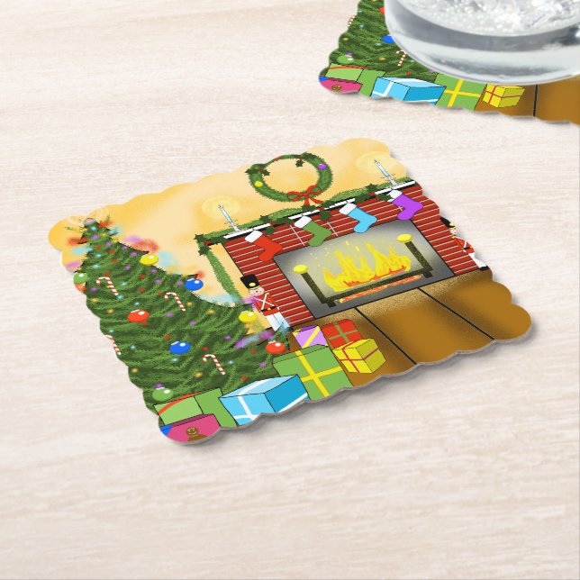 Jul-Underläggen i Kväll Underlägg Papper (Vinklad)