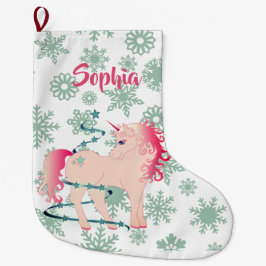 Jul Unicorn Cute Stor Julstrumpa