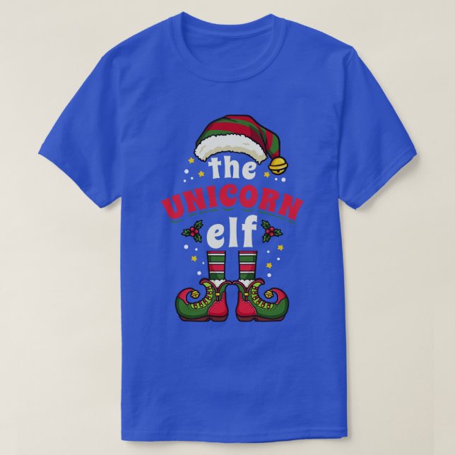 Jul Unicorn Elf T Shirt (Design framsida)