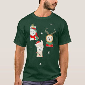 Jul Unicorn Hjort Lama T Shirt