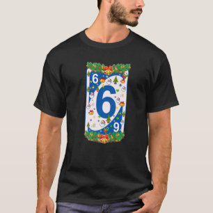 Jul Uno-kort Julafton Träd Santa Wandean Snowfla T Shirt