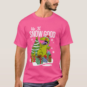 Jul upp till Snö Bra Lycklig Reptar Sho T Shirt