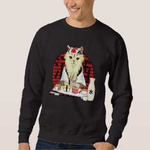 Jul - Utformning av Cute och Sushi Cat Lång Ärmad Tröja