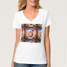 Jul V-nacke T-Shirt för kvinnor