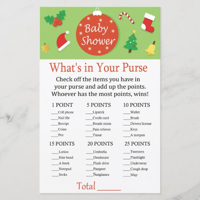 Jul Vad finns i din handväska spel (Framsida)