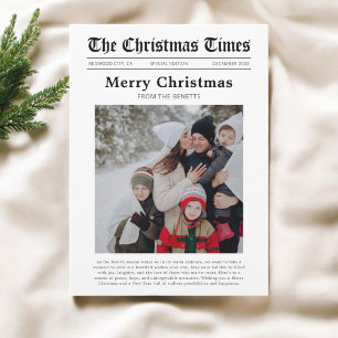 Jul Vad För Ett År Tidningsbild Julkort