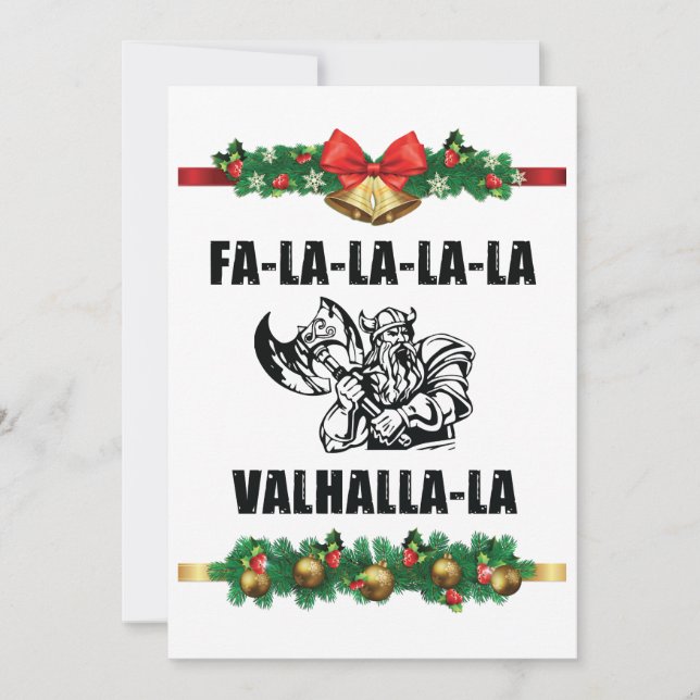 Jul Valhall Kudd Julkort (Framsida)