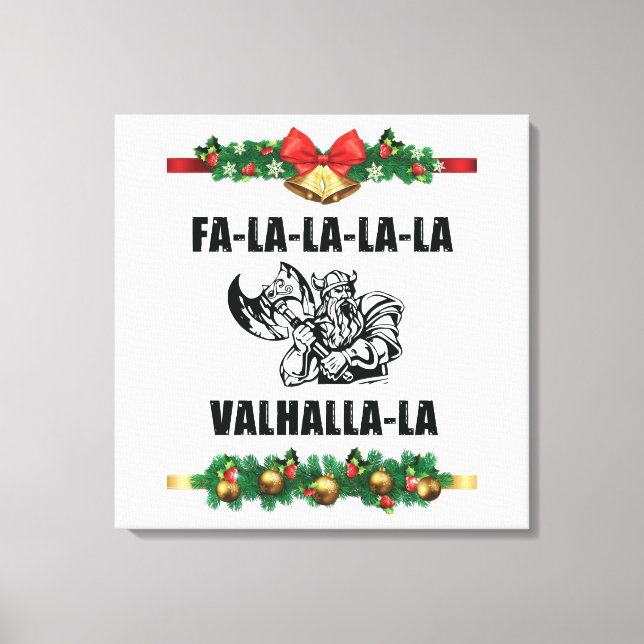 Jul Valhalla Dekorativ kudde Canvastryck (Framsida)