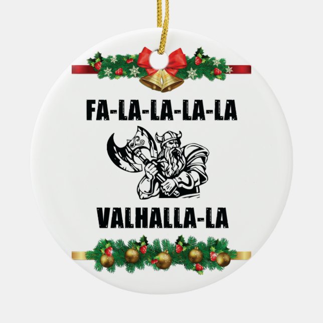 Jul Valhalla Dekorativ kudde Julgransprydnad Keramik (Framsidan)