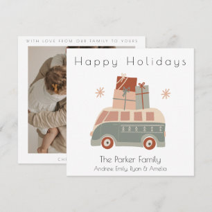 Jul Van Flat Helgdag Card Julkort