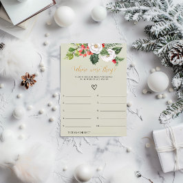 Jul var de Möhippa Game Card Inbjudningar