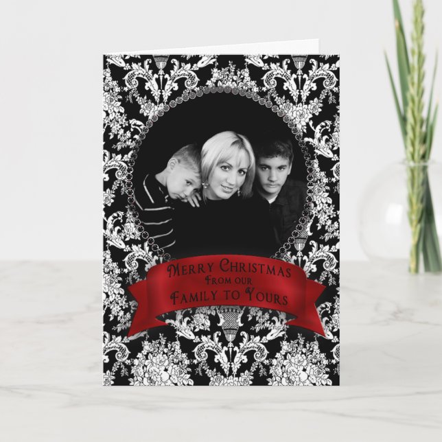 Jul - Vår familj till din - Fotoinfogning Helgkort (Framsida)