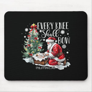 Jul varje knä ska böja sig Santa Nativity Scen Musmatta