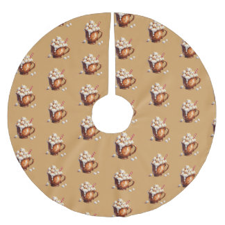 Jul varm choklad julgransmatta borstad polyester