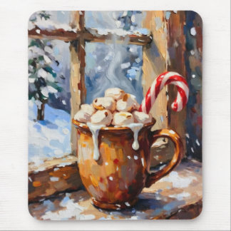 Jul varm choklad med rostad marshmallow  musmatta