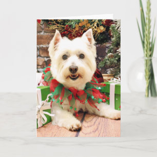 Jul - västra höglands- Terrier - Abby Helgkort