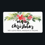 Jul | Vattenfärg - God jul Holly Fraktsedel<br><div class="desc">Den traditionella säsongens hälsning med denna vattenfärgskonstruktion. Med en modig slitning av holly och med ett God jul hälsning som kommer att imponera på alla familjer och vänner. Säg till dem att du tänker på dem med vintage stil, tack vare en festlig behandling i helgdag. Perfekt Julafton meddelande att sparka...</div>