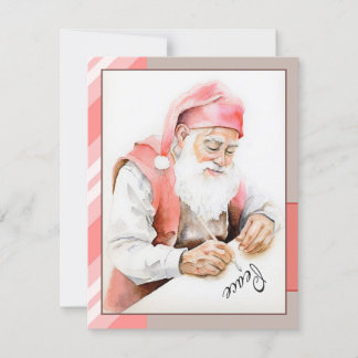 Jul vattenfärg platt högtidskort julkort