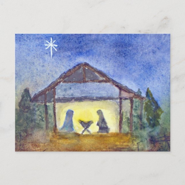 Jul vattenfärg vykort (Framsida)