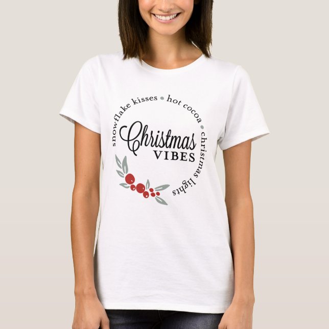 Jul Vibes-andedräkt T Shirt (Framsida)