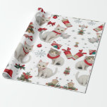 Jul Vibes Cats sömlös Mönster Presentpapper<br><div class="desc">Jul Vibes Catss överflödiga Papper för inkapsling av Mönster har en härlig utformning som fångar julhelgens innersta väsen. I mönster visas en mängd vackra katter, som var och en är försedd med festliga tillbehör som tomten och jingle klockor. Den sömlösa konstruktionen säkerställer ett kontinuerligt flöde av mönster, skapar perfekten för...</div>