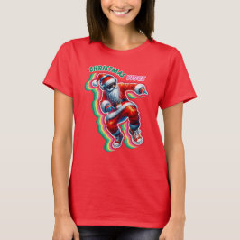jul Vibes Dancing Santa T Shirt
