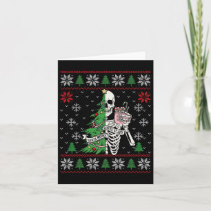 jul Vibes Julafton Skeleton Sorta Merry Sorta Sc Kort