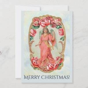 Jul Victorian Angel Framed Ro-inbjudan Kort