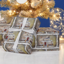 Jul Victorian House in Winter Presentpapper