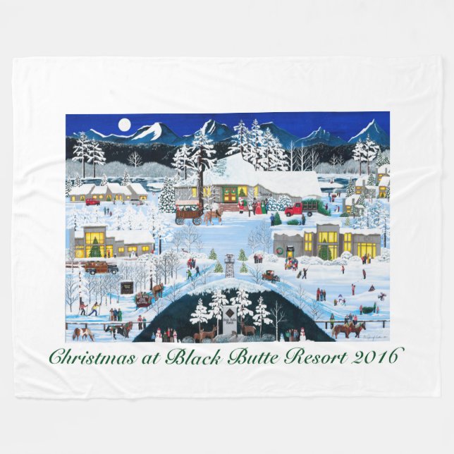 Jul vid Black Butte Resort Fleece Blanket (Framsidan (Horisontell))