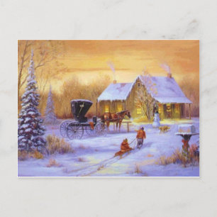 Jul vid Cabin Helg Vykort