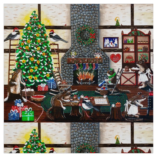 Jul vid Elizabeth Elizabeth's Cabin Tyg (Provkarta)