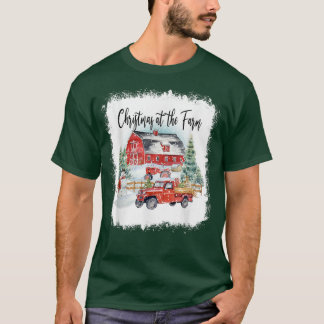 Jul vid Farm Merry Farmer Family Christma T Shirt