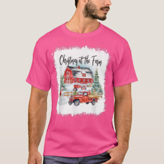 Jul vid Farm Merry Farmer Family Christma T Shirt