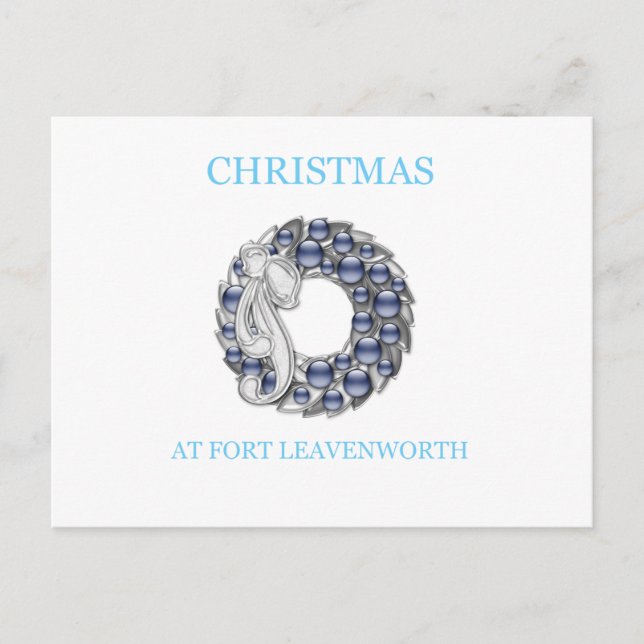 Jul vid Fort Leavenworth 25 Helg Vykort (Framsida)