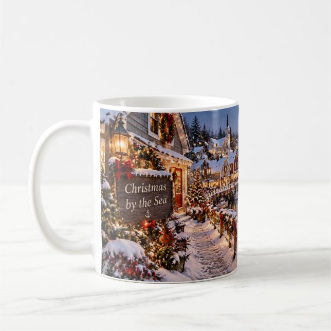 Jul vid havet-mugg kaffemugg (Vänster)