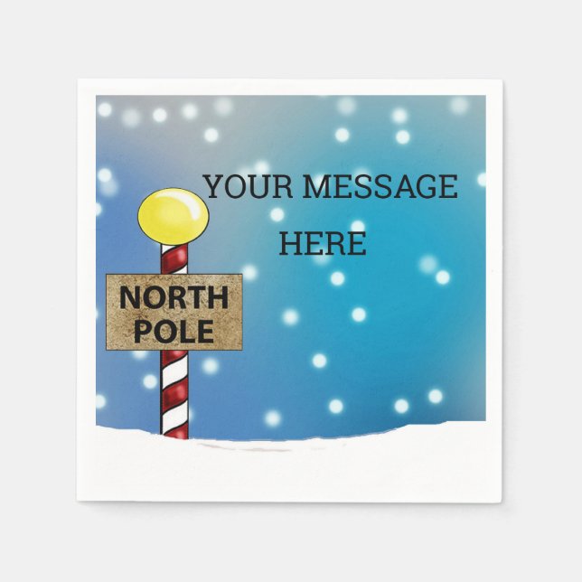 Jul vid Nordpolen Pappersservett (Framsidan)